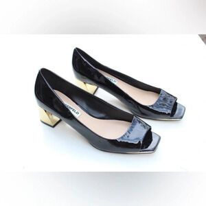 Karl Lagerfeld peep toe pumps